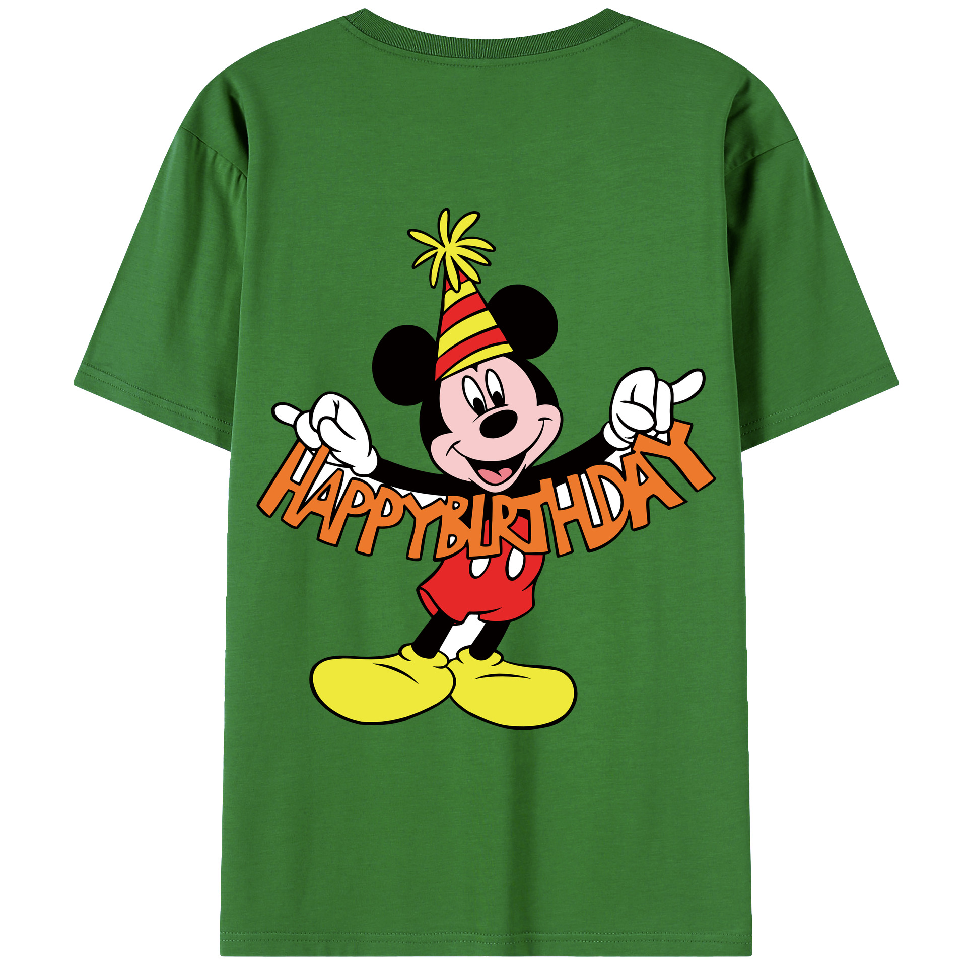 （画像用） ミッキーマウス Mickey Mouse レディース半袖Tシャツ(バックプリント)